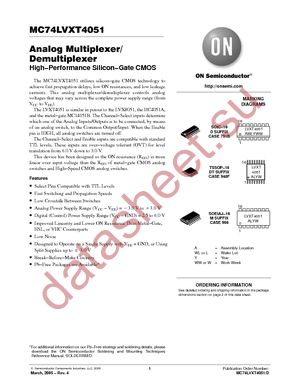 MC74LVXT4051D datasheet  